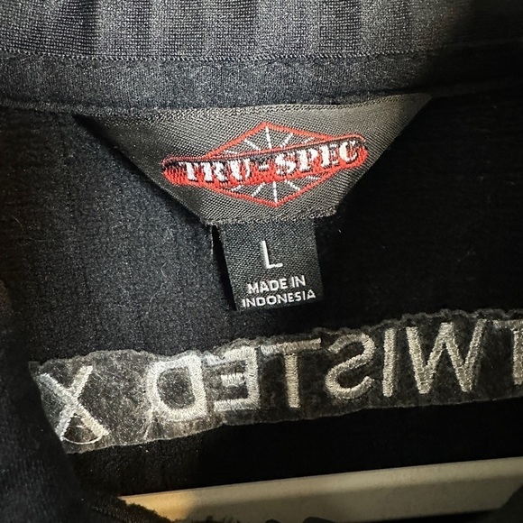 Twisted X men's long sleeve 1/4 zip black pullover Tru Spec, sz L, EUC - Picture 3 of 7